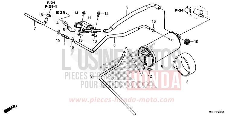 CUVETTE de Africa Twin DEGITAL SILVER METALLIC (NHA30D) 2019